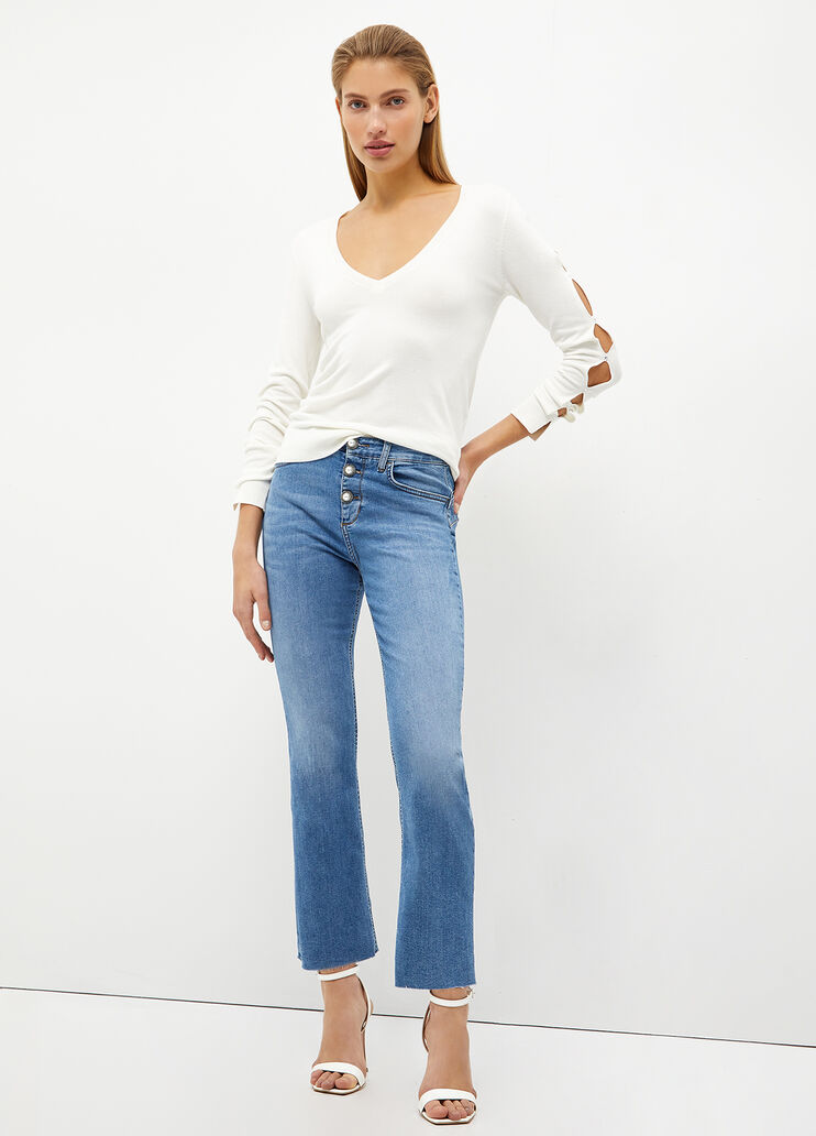 Eco-friendly cropped jeans medium wash denim Liu Jo - look Eco-friendly cropped jeans medium wash denim Liu Jo - look
