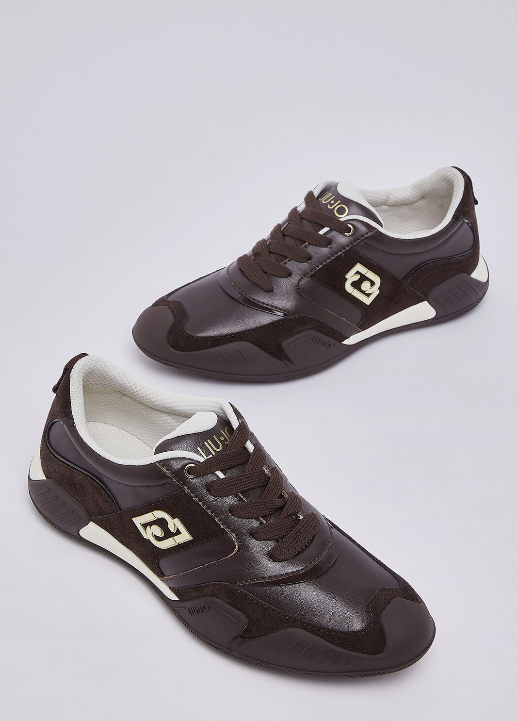 Sneakers en cuir et daim moka Liu Jo - large image number 6