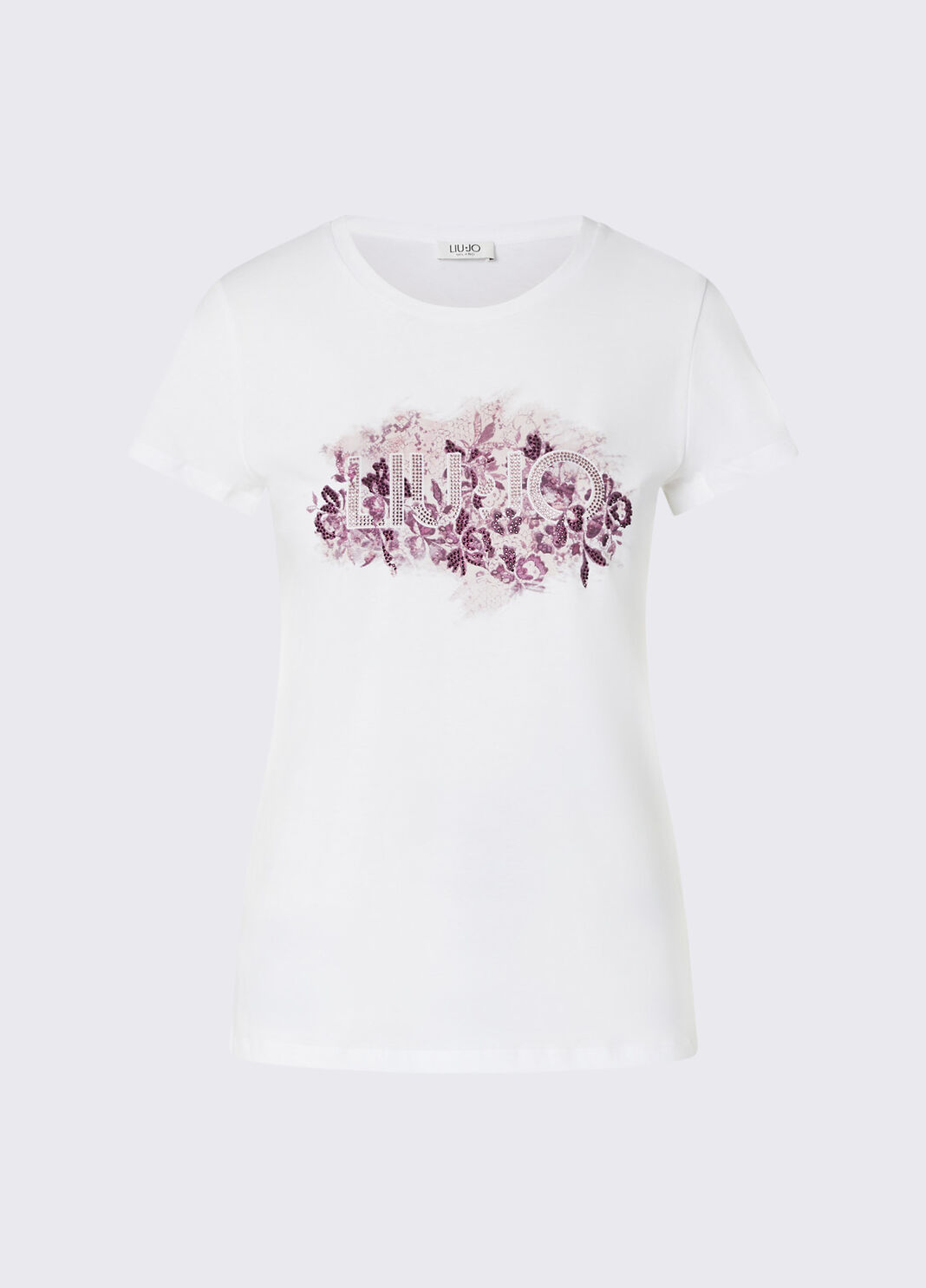 Logo T-shirt white/purple Liu Jo - large image number 6