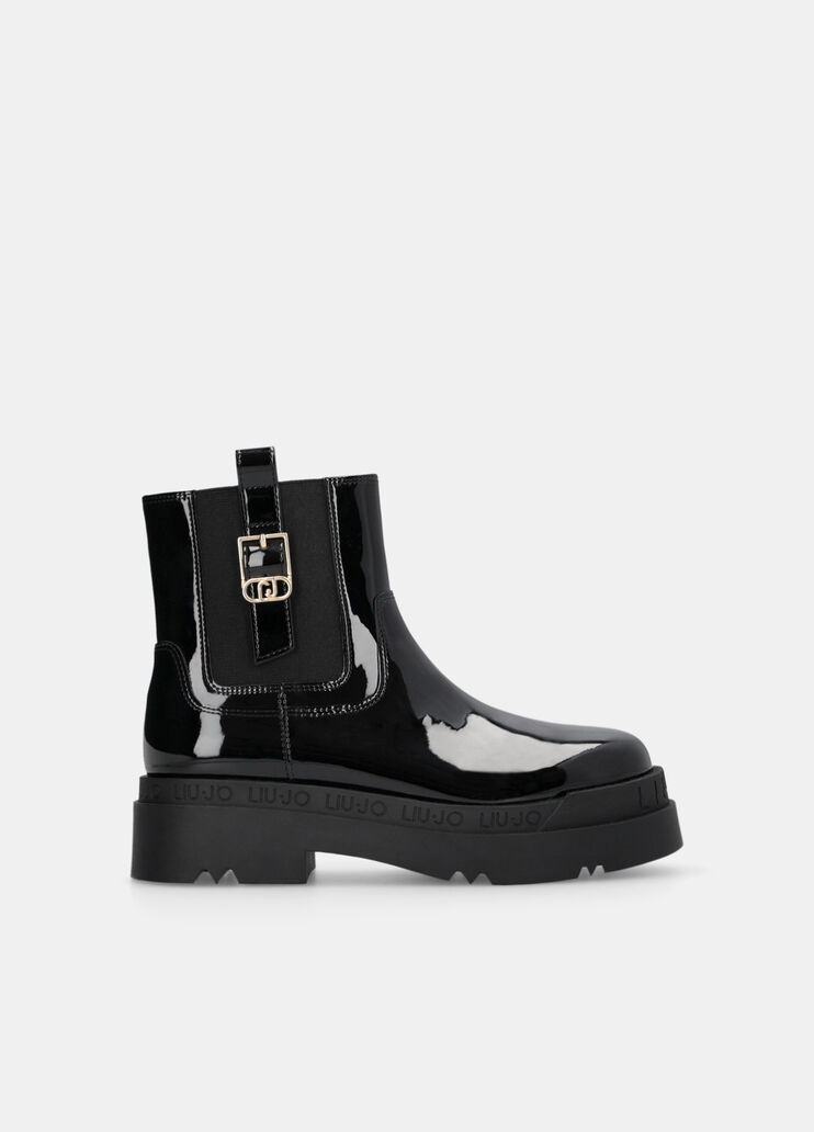 Patent leather platform ankle boots black Liu Jo - medium Patent leather platform ankle boots black Liu Jo - medium