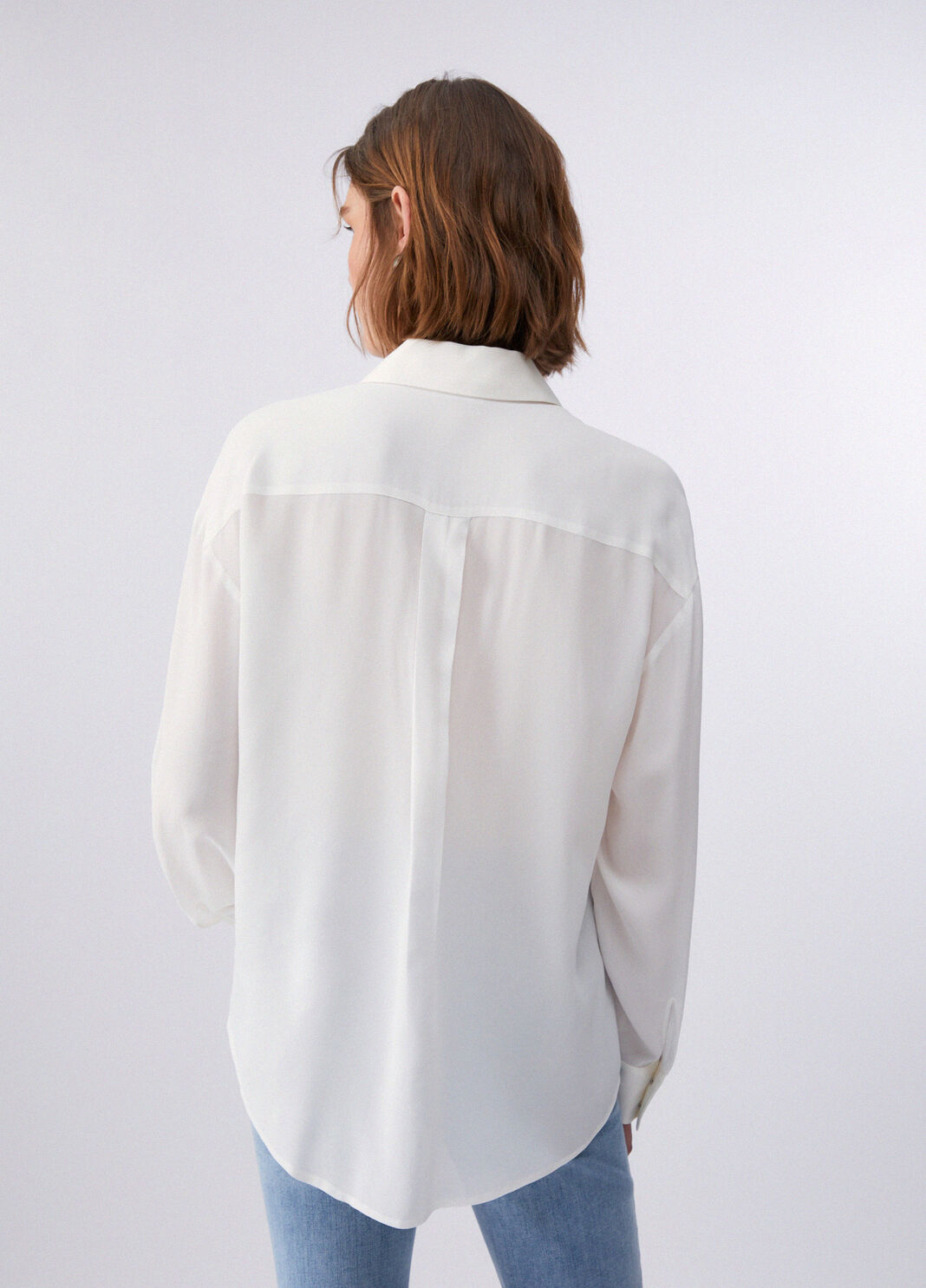Shirt with satin pocket white Liu Jo - large image number 1