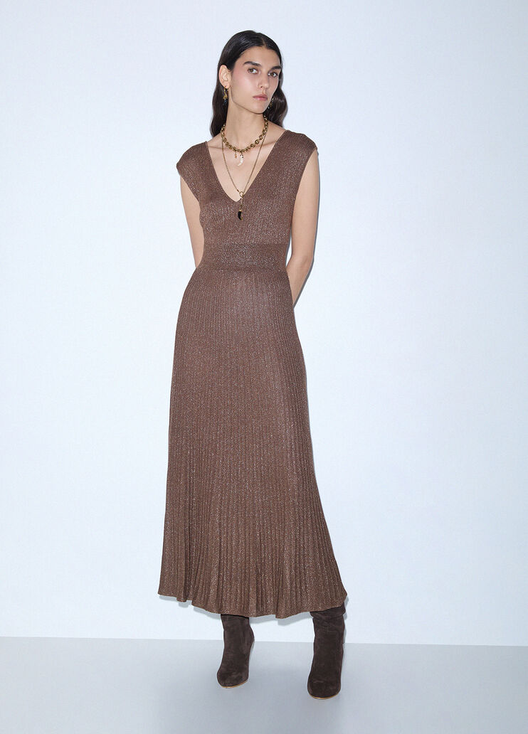 Long lurex dress brown Liu Jo - medium