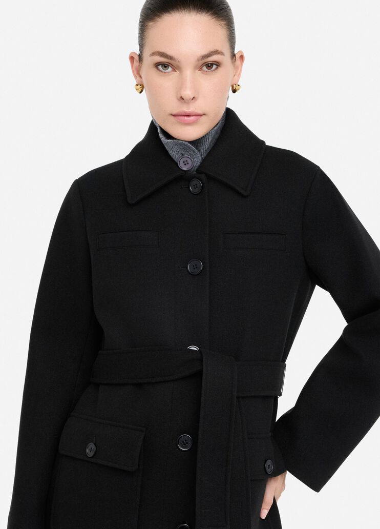 Coat with belt black Liu Jo - medium Coat with belt black Liu Jo - medium