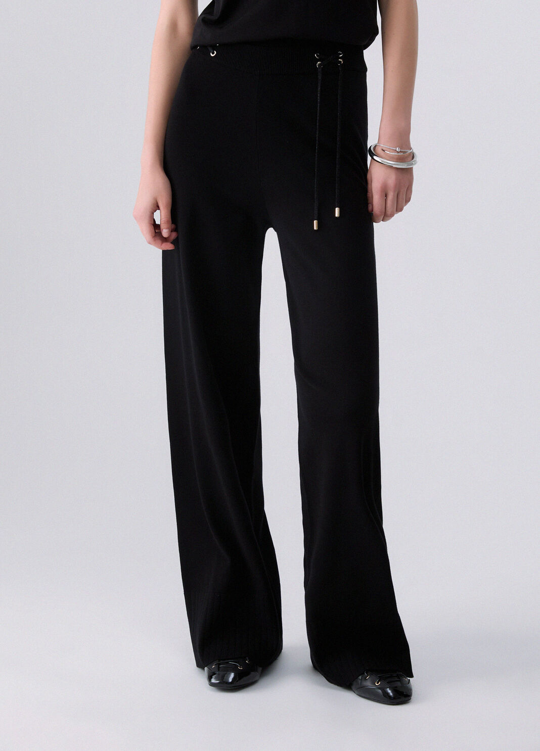 Knit Trousers with Drawstrings black Liu Jo - large image number 0