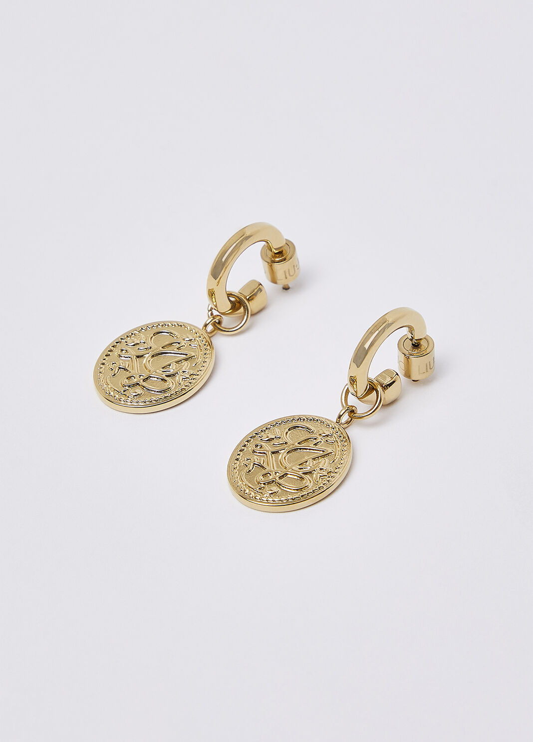 Earrings with medal engraved gold Liu Jo - large image number 1