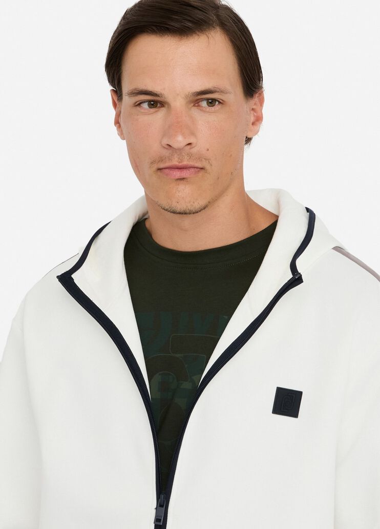 Hooded sweatshirt with zip white Liu Jo - large image number 4 Hooded sweatshirt with zip white Liu Jo - large image number 4