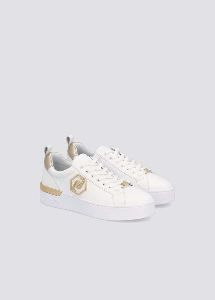Sneakers in pelle con logo bianco Liu Jo - large image number 1