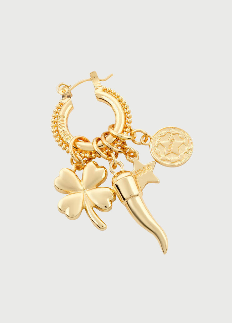 Orecchini con charm portafortuna Acciaio Liu Jo - large image number 1