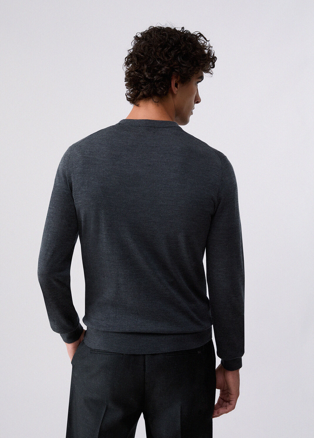 Punto en lana merino gris oscuro Liu Jo - large image number 1