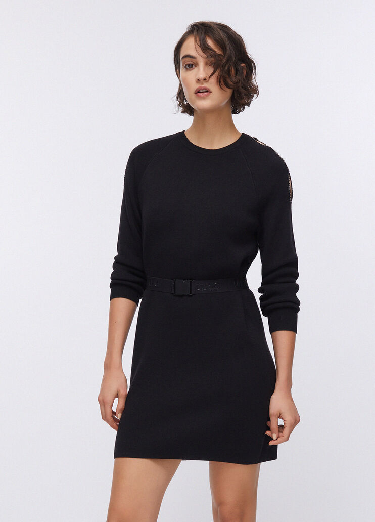Strickkleid mit Cut-Out schwarz Liu Jo - large image number 0