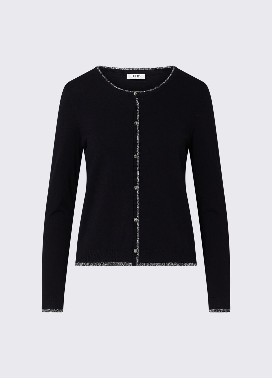 Cardigan with Lurex&reg; Trims black Liu Jo - large image number 6