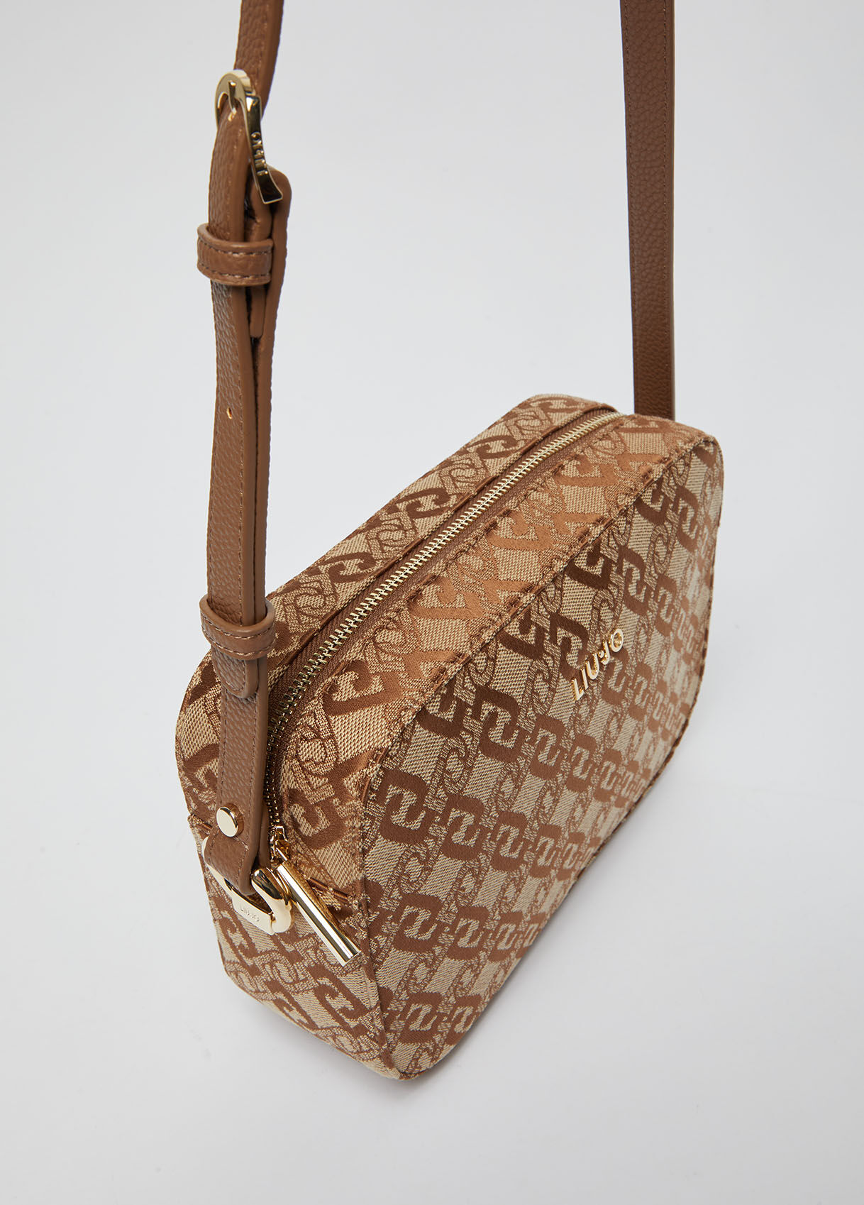 Crossbody bag with jacquard logo