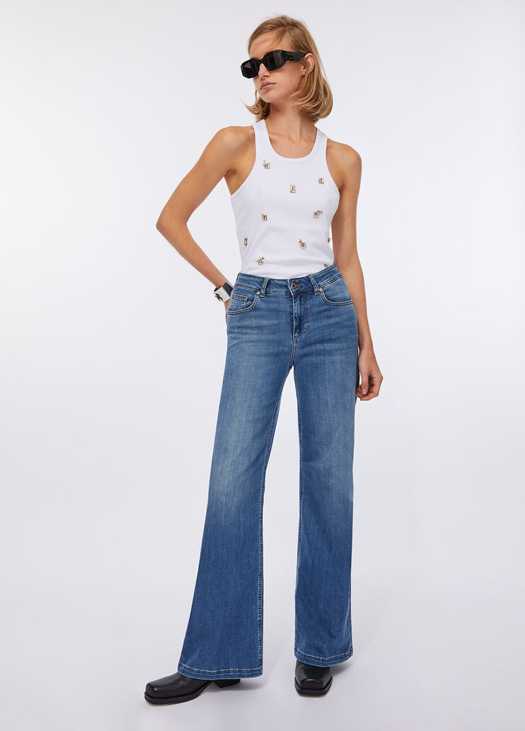 High-rise flared jeans light denim Liu Jo - medium High-rise flared jeans light denim Liu Jo - medium