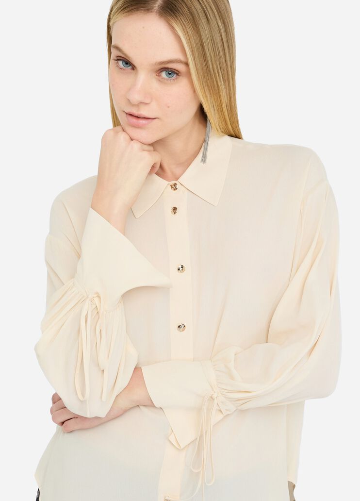 Crêpe de chine shirt ivory Liu Jo - large image number 2 Crêpe de chine shirt ivory Liu Jo - large image number 2
