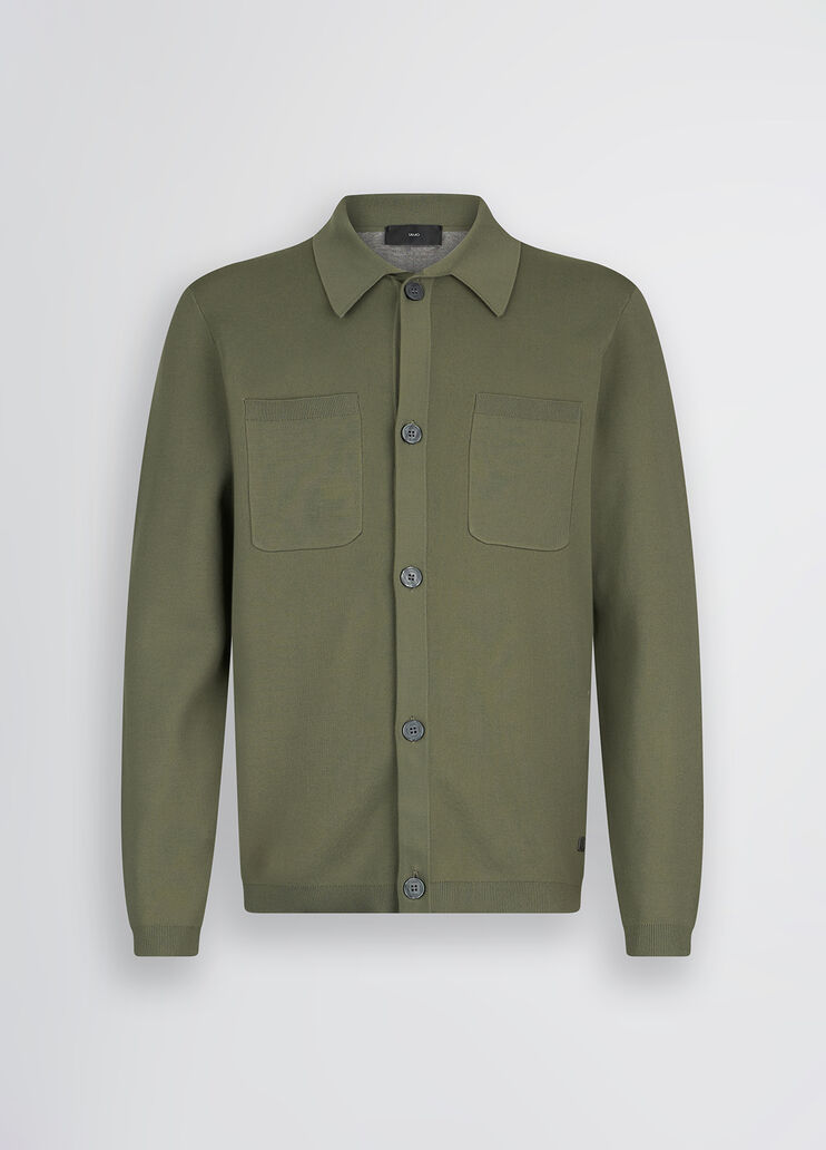 Green cardigan with pockets olive green Liu Jo - large image number 6 Green cardigan with pockets olive green Liu Jo - large image number 6