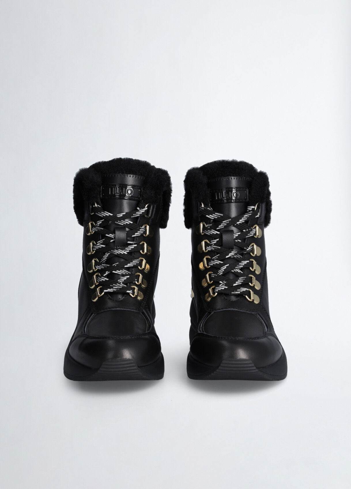 Black sale boot sneakers