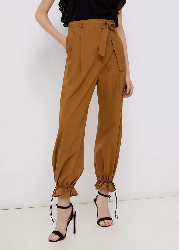Wide trousers with belt bronze Liu Jo - large image number 0 Wide trousers with belt bronze Liu Jo - large image number 0