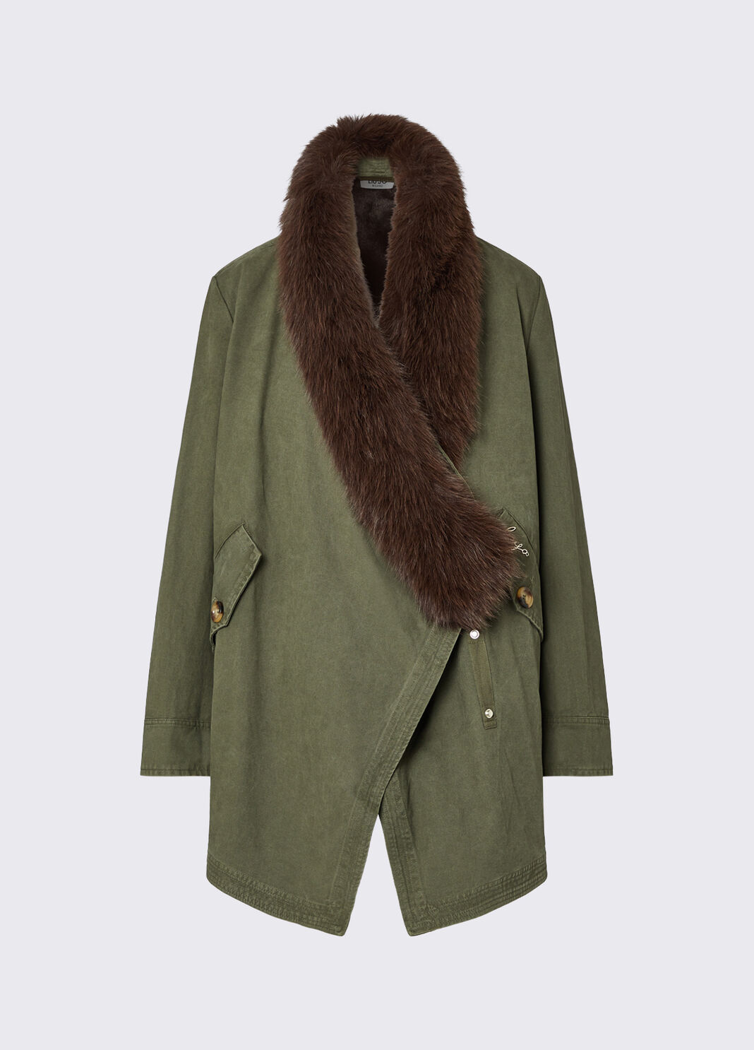 Parka with removable faux fur green Liu Jo - large image number 6