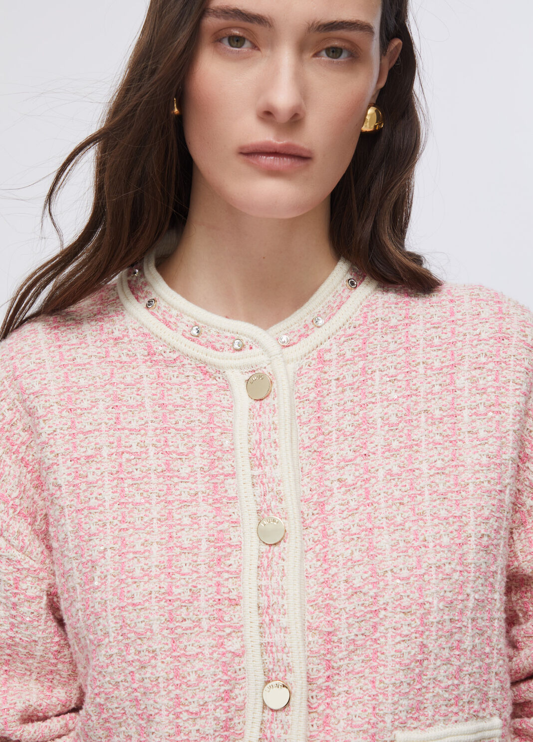 Knit jacket pink Liu Jo - large image number 4