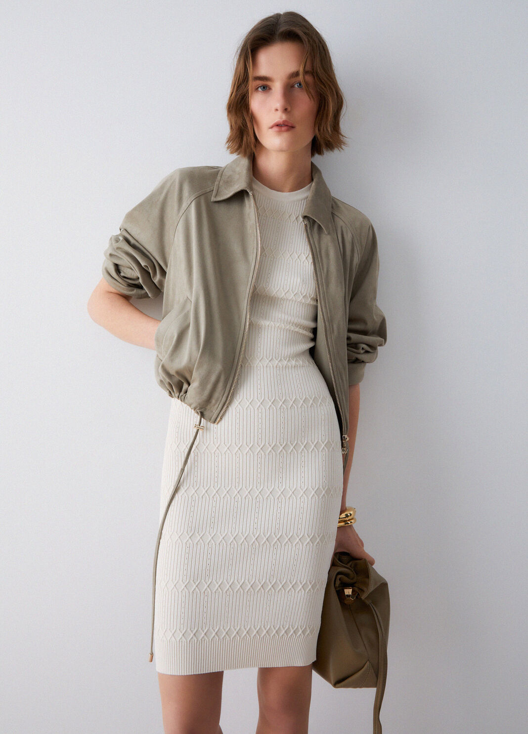 Short knit dress cappuccino Liu Jo - large image number 3