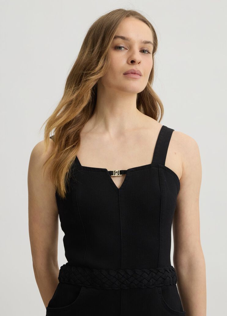 Black cotton jumpsuit black Liu Jo - large image number 2 Black cotton jumpsuit black Liu Jo - large image number 2