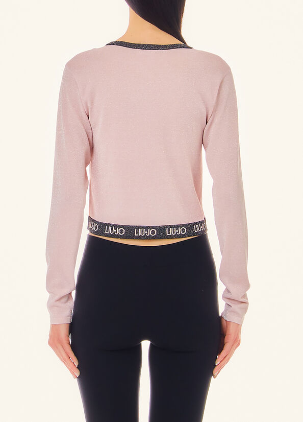 Pull en Lurex® rose Liu Jo - large image number 1