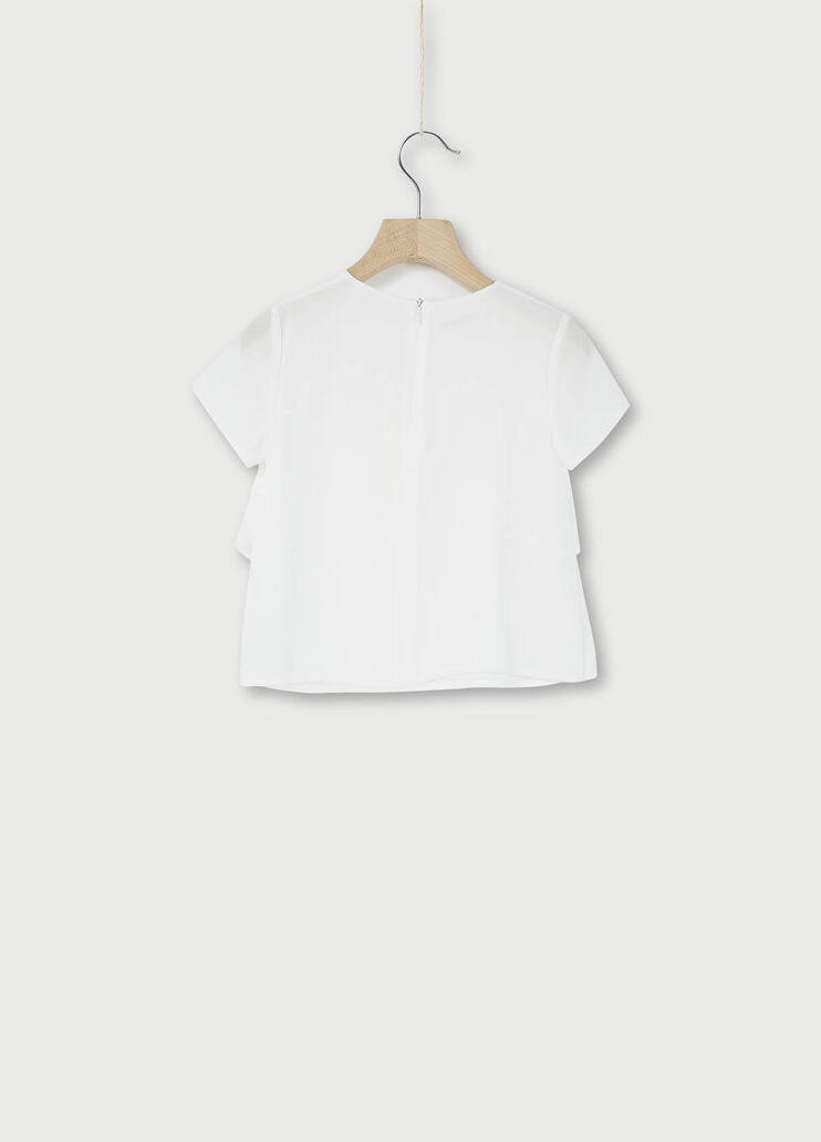 T-shirt with flounces White Liu Jo - large image number 1 T-shirt with flounces White Liu Jo - large image number 1