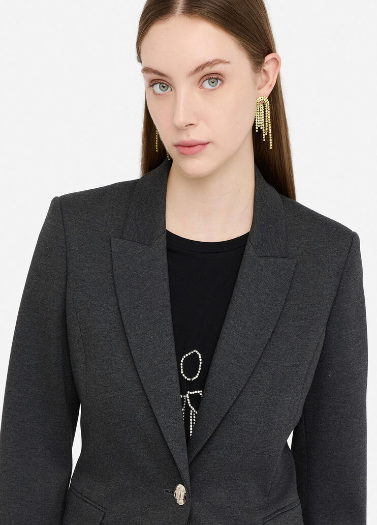 Blazer with brooch detail dark slate Liu Jo - large image number 2 Blazer with brooch detail dark slate Liu Jo - large image number 2