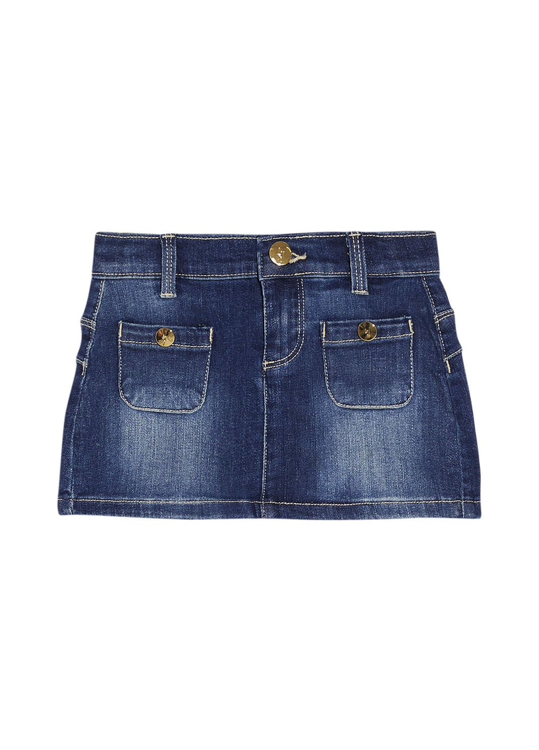 Minijupe en jean avec poches jean bleu fonc&eacute; vintage Liu Jo - large image number 0