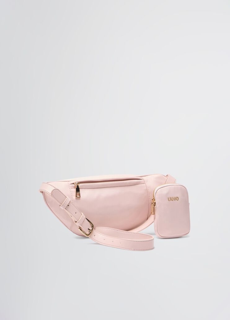 Nylon pouch bag with charm powder pink Liu Jo - large image number 3 Nylon pouch bag with charm powder pink Liu Jo - large image number 3