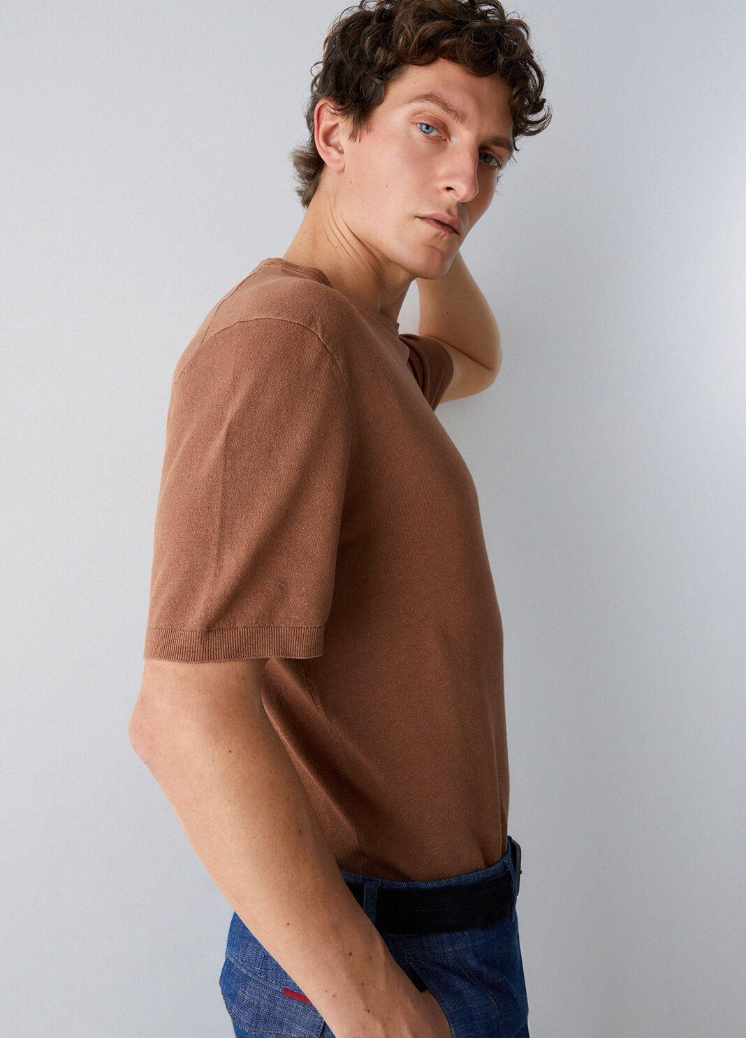 T-shirt in lino e cotone cognac Liu Jo - large image number 2