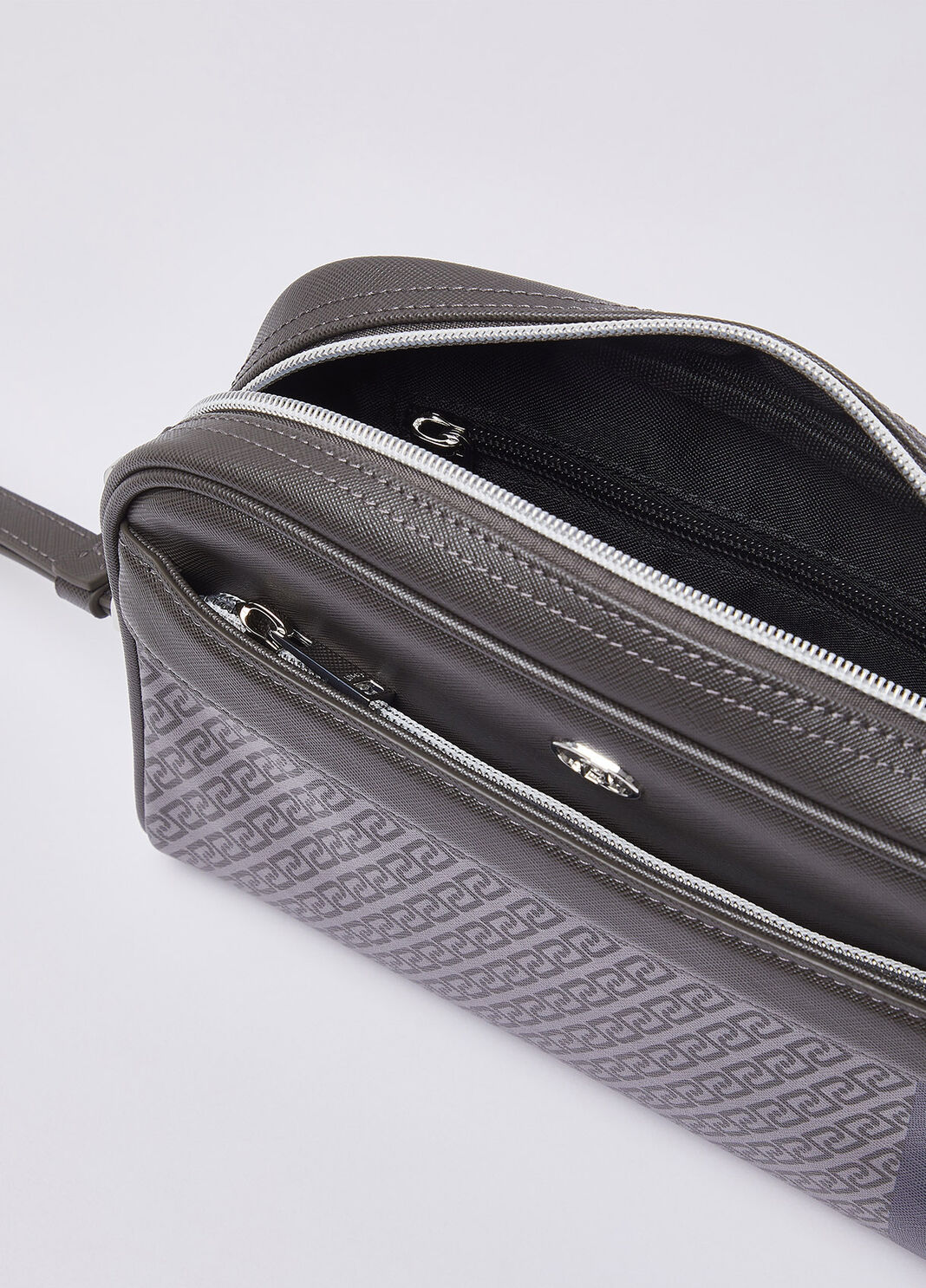 Clutch bag with monogram logo grey Liu Jo - large image number 5