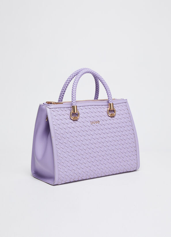 Mittelgroße Handtasche mit Monogramm violett Liu Jo - large image number 1