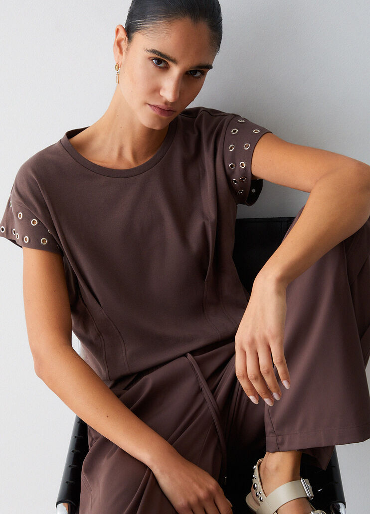 T-Shirt mit Zier&ouml;sen Fango Liu Jo - medium