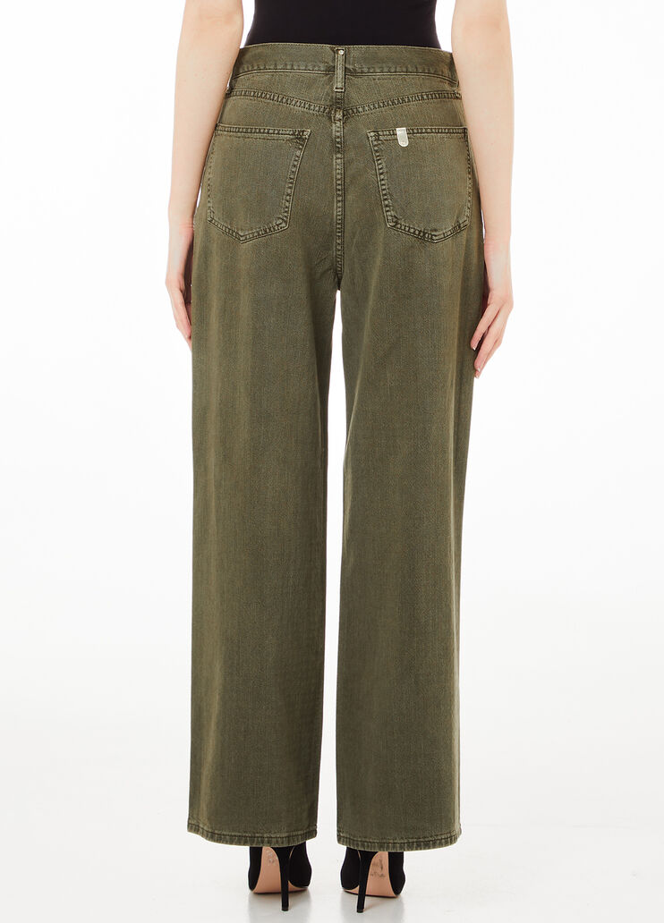 Baggy-Hose mit Strass Grün Liu Jo - medium Baggy-Hose mit Strass Grün Liu Jo - medium