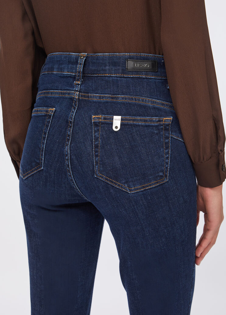 Skinny-Jeans mit hohem Bund Denimblau Liu Jo - large image number 4