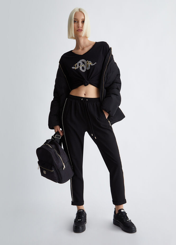 Eco-friendly padded jacket black Liu Jo - look Eco-friendly padded jacket black Liu Jo - look