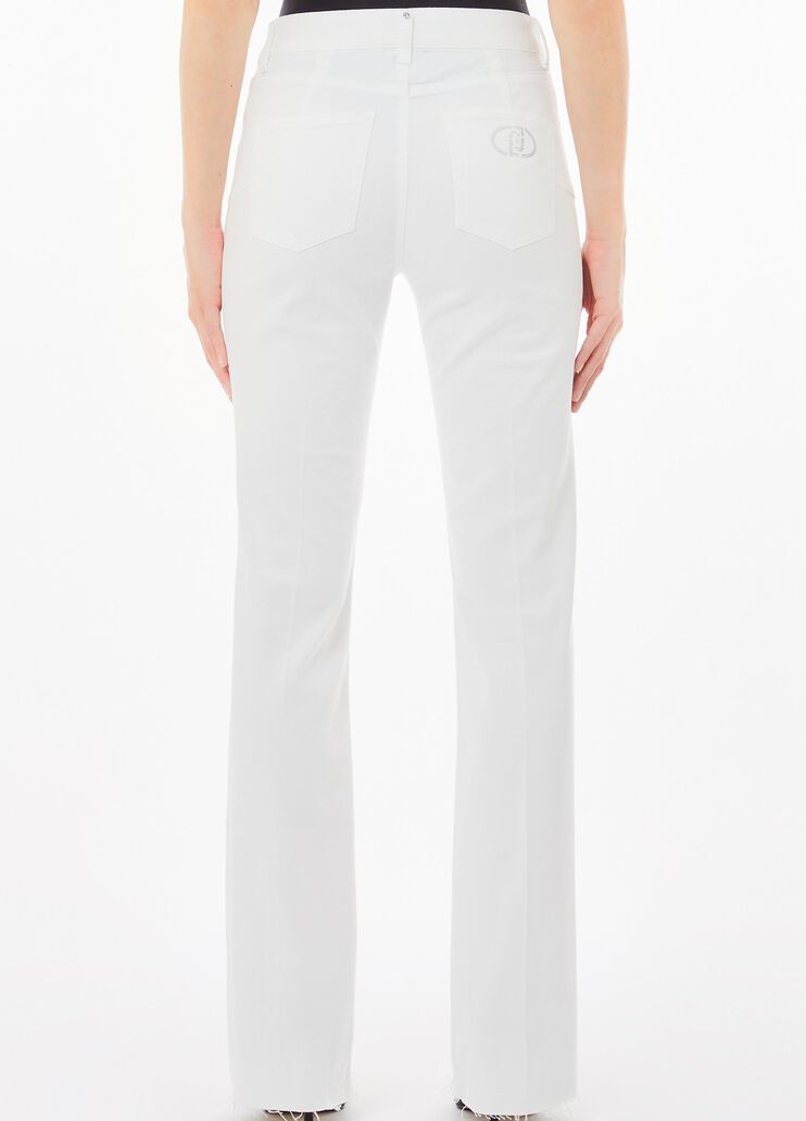 Pantalones bootcut blanco lana Liu Jo - medium