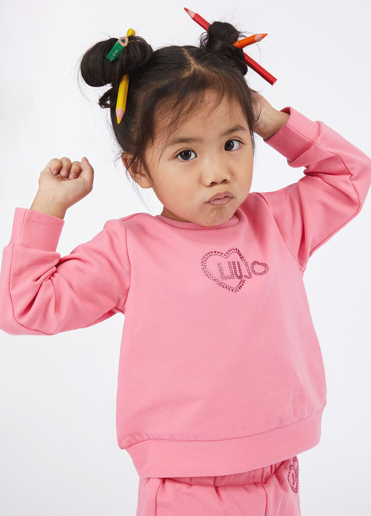 Sweatshirt with logo and gemstones camellia Liu Jo - medium Sweatshirt with logo and gemstones camellia Liu Jo - medium