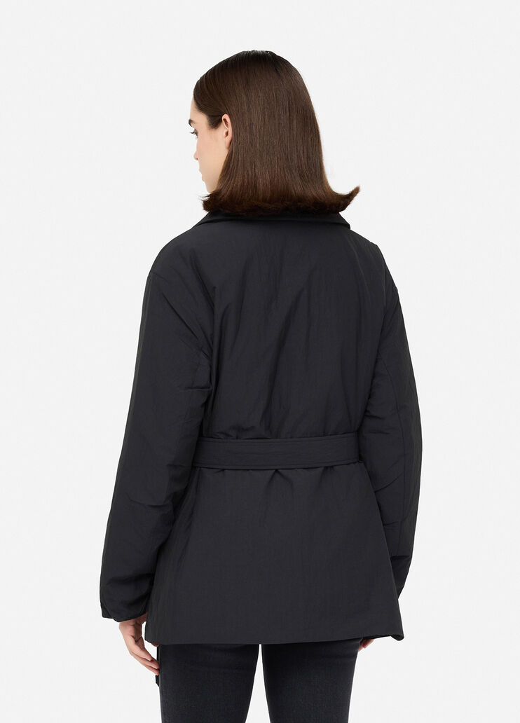 Manteau avec ceinture rembourrée noir Liu Jo - large image number 1