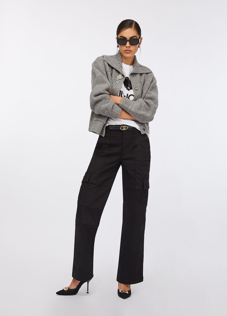 Wool-blend cardigan grey Liu Jo - medium