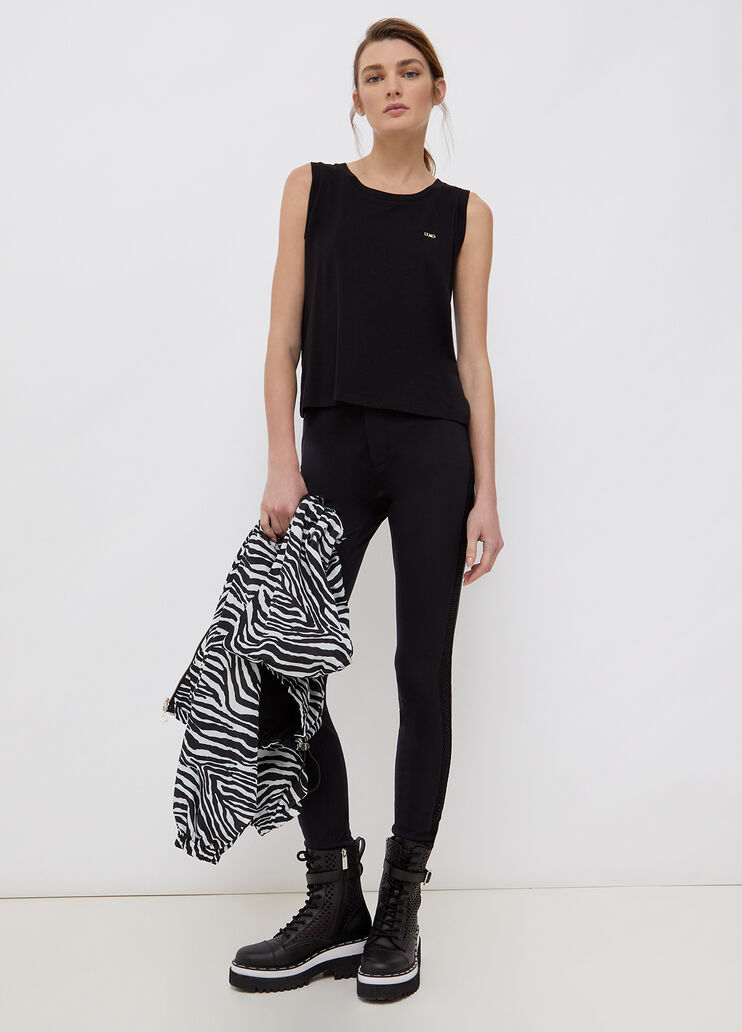 Top mit Mesh-Einsatz Schwarz Liu Jo - large image number 3 Top mit Mesh-Einsatz Schwarz Liu Jo - large image number 3