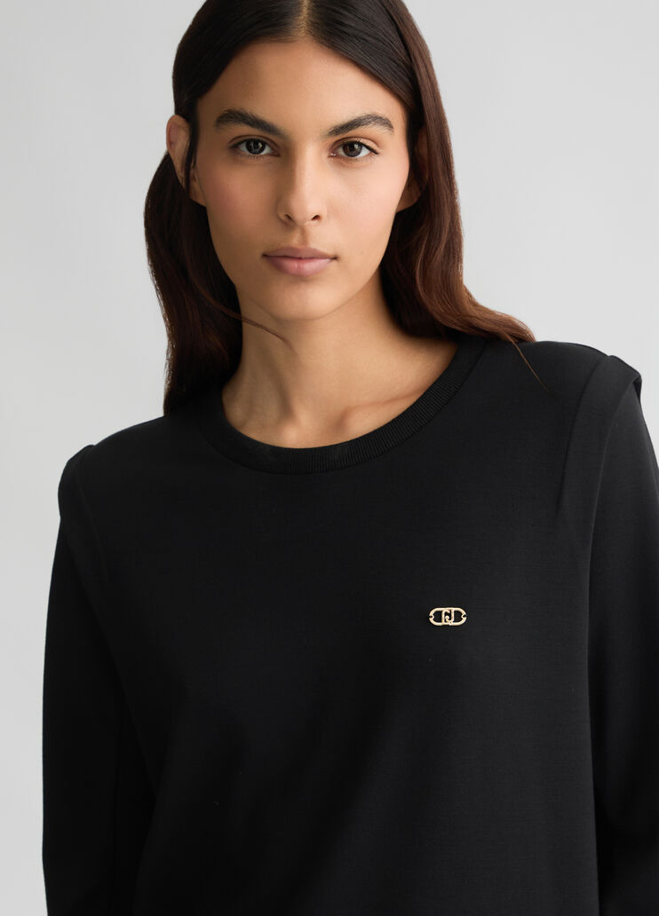 Black sweatshirt black Liu Jo - large image number 4 Black sweatshirt black Liu Jo - large image number 4