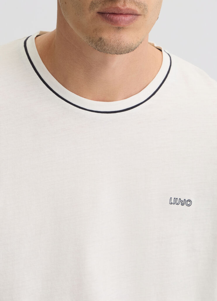 White cotton T-shirt white Liu Jo - large image number 4 White cotton T-shirt white Liu Jo - large image number 4