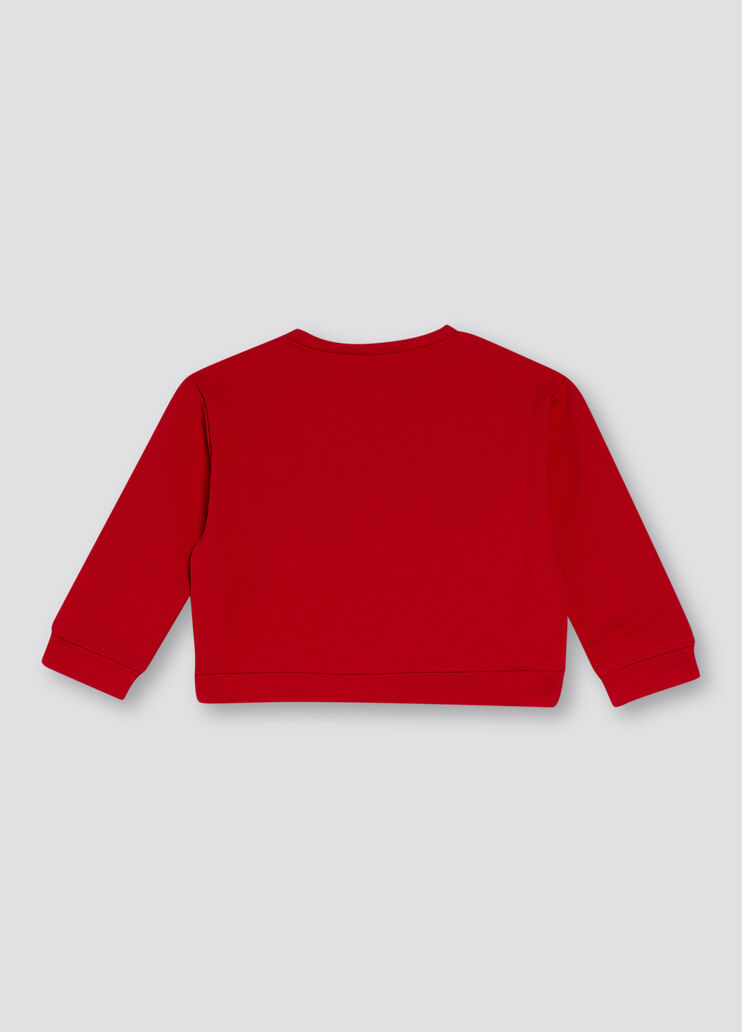 Sudadera con logotipo y strass rojo Liu Jo - large image number 1