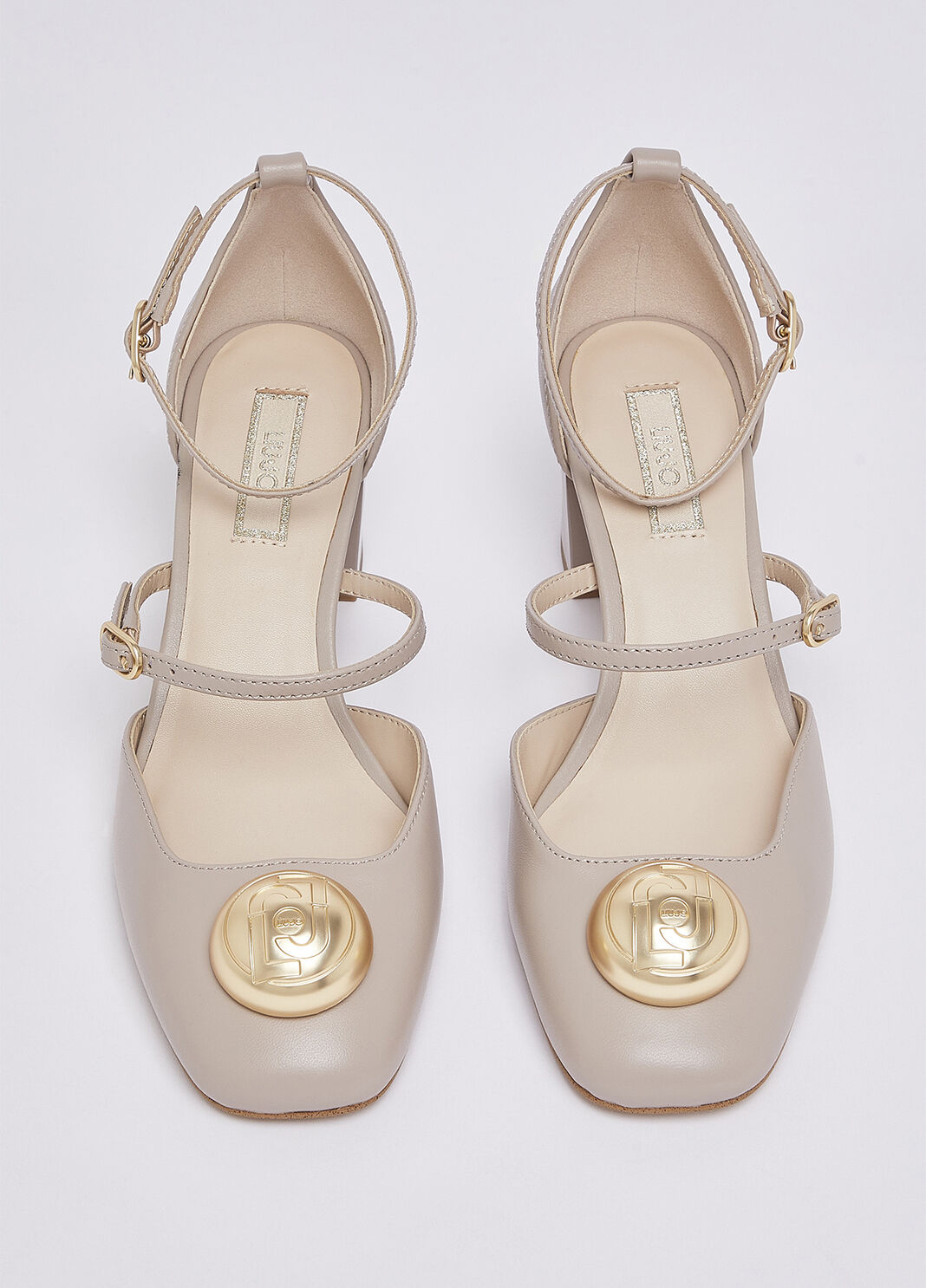 Two-piece leather pumps beige Liu Jo - large image number 3