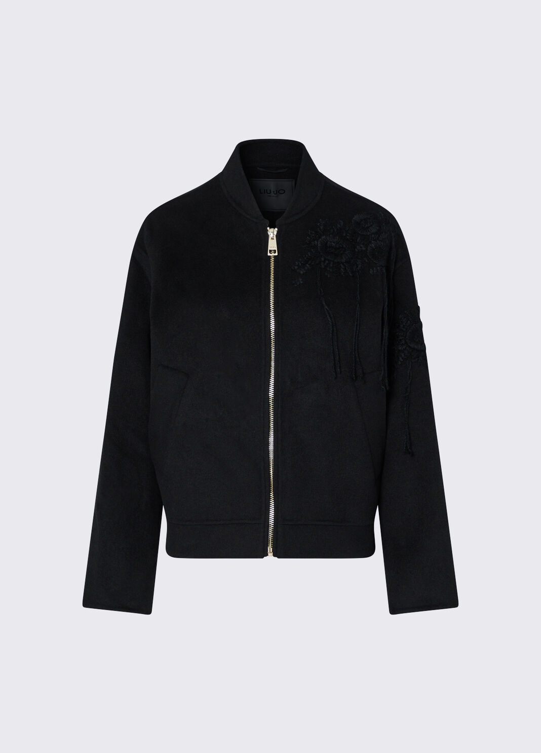 Bomberjacke aus Wolltuch double mit Stickerei schwarz Liu Jo - large image number 6