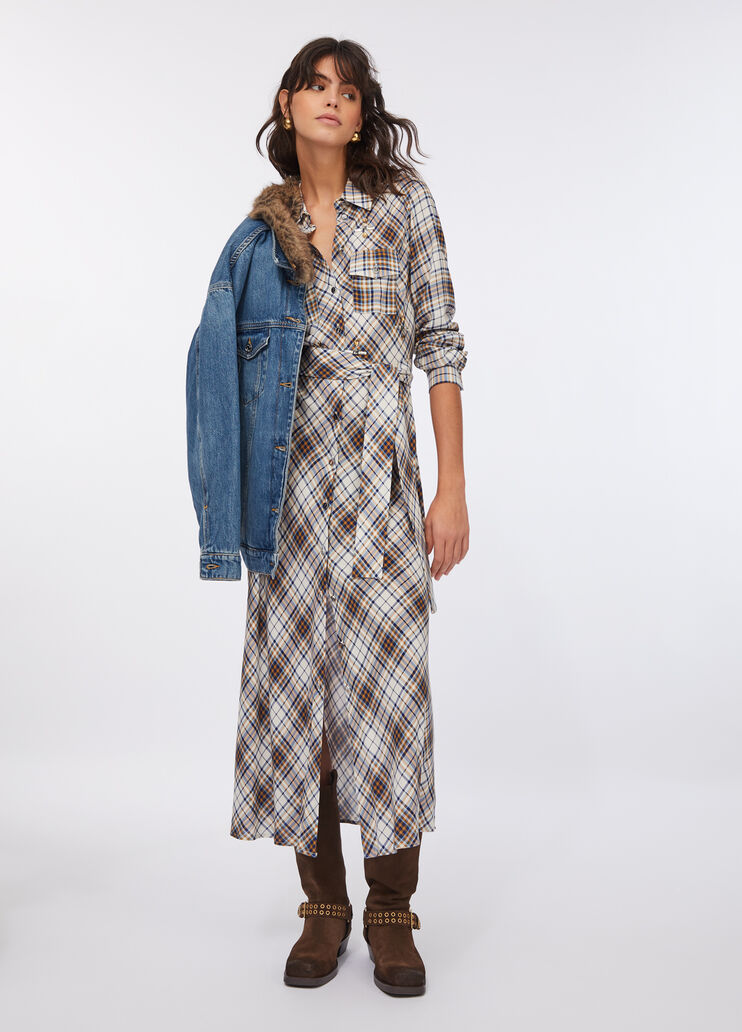 Long chequered dress check Liu Jo - large image number 5