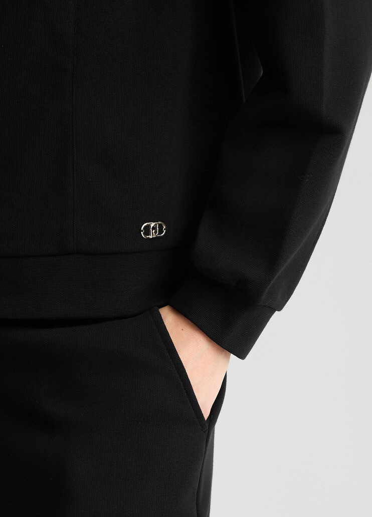 Sweatshirt with rhinestones black Liu Jo - large image number 4 Sweatshirt with rhinestones black Liu Jo - large image number 4