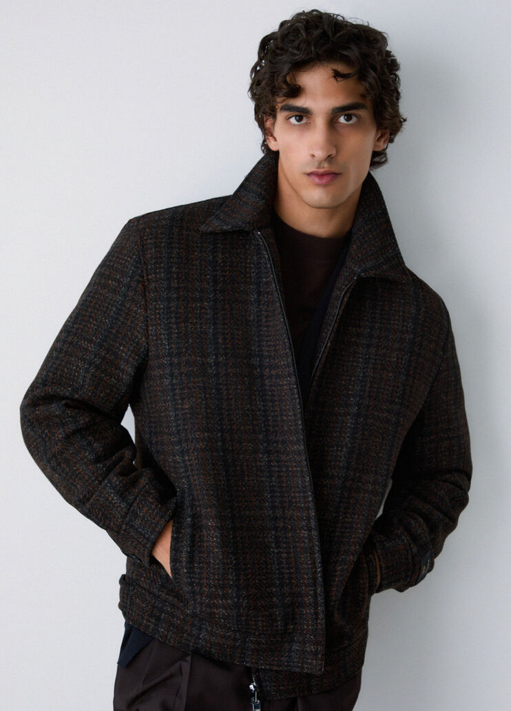 Tartan Jacket in Wool Blend brown Liu Jo - medium